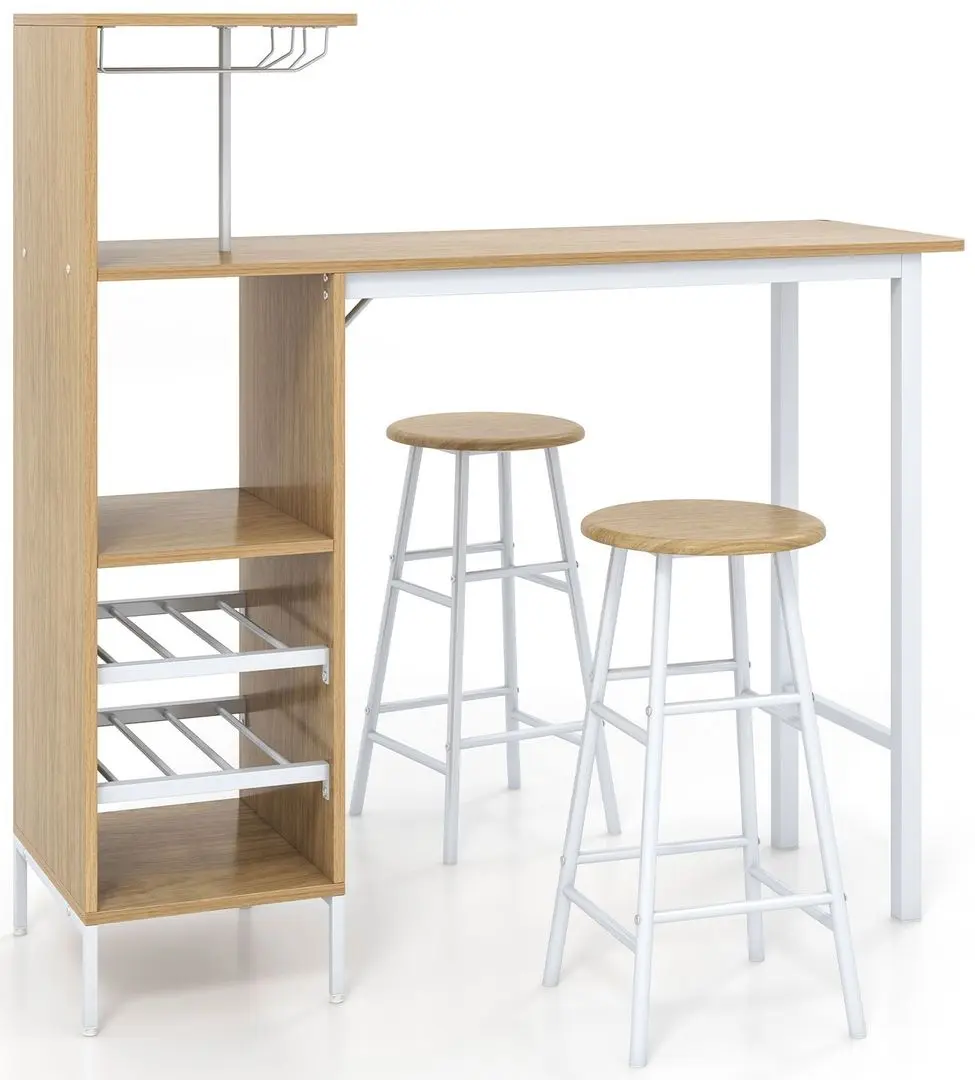 Set de sufragerie Costway JV10669NA Natural (1+2)