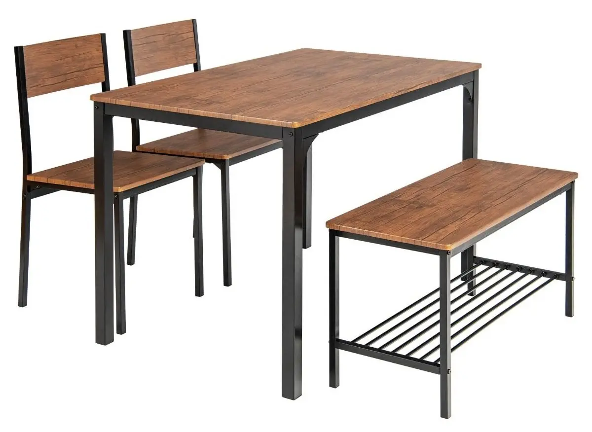 Обеденный набор Costway KC55737BN 1+3 (Brown)