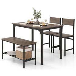 Обеденный набор Costway KC55737GR 1+3 (Grey) Thumb