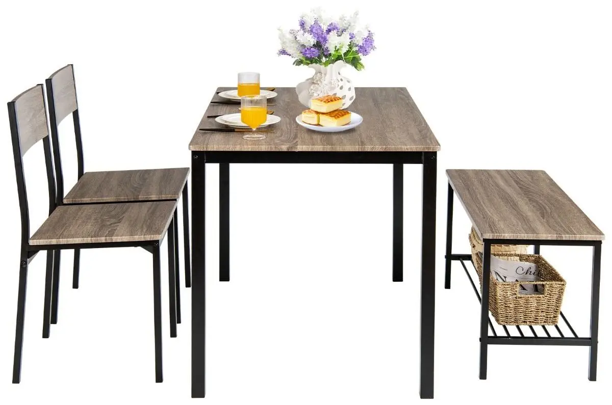 Обеденный набор Costway KC55737GR 1+3 (Grey)