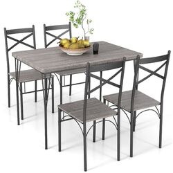 Set de sufragerie Costway KC56555GR 1+4 (Grey/Black) Thumb