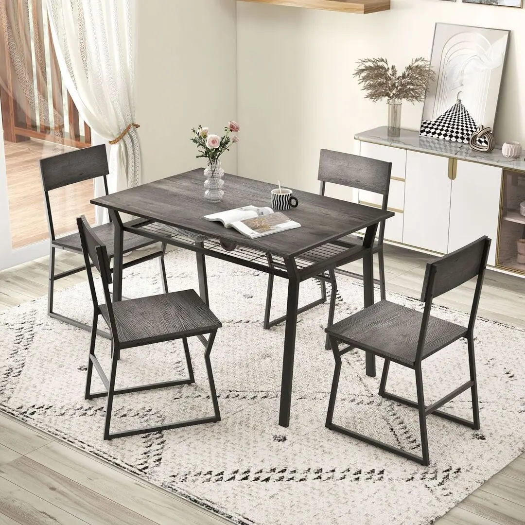 Set de sufragerie Costway KC56612GR 1+4 (Grey)