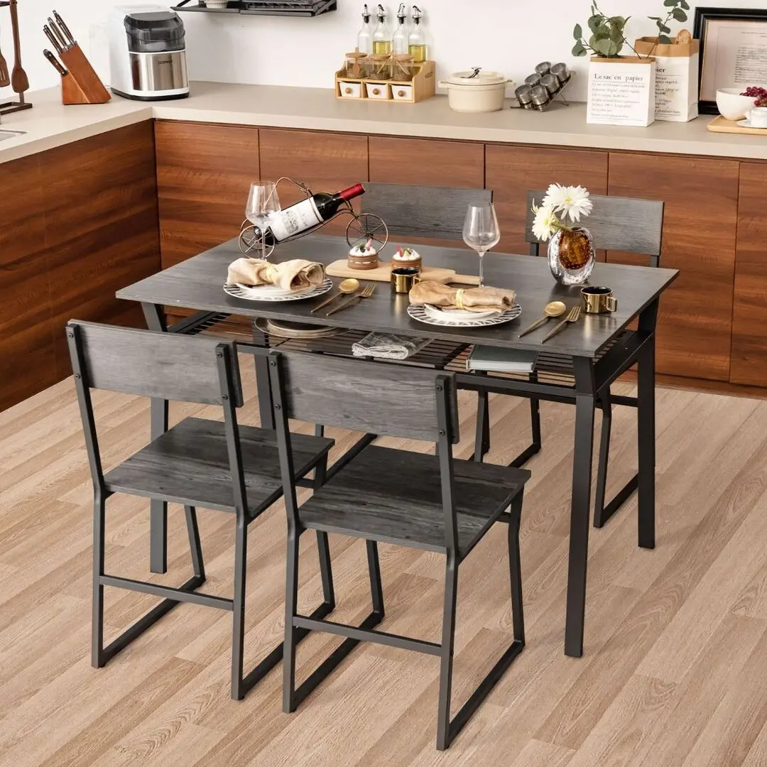 Set de sufragerie Costway KC56612GR 1+4 (Grey)