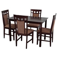 Set de sufragerie Evelin Gloria + Deepa-R Chocolate/Brown (1+4)