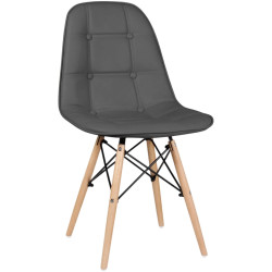 Обеденный набор DP Agata 115x68cm Brown/Black + Sunrise C-24 PU Gray/Beech (1+4) Thumb