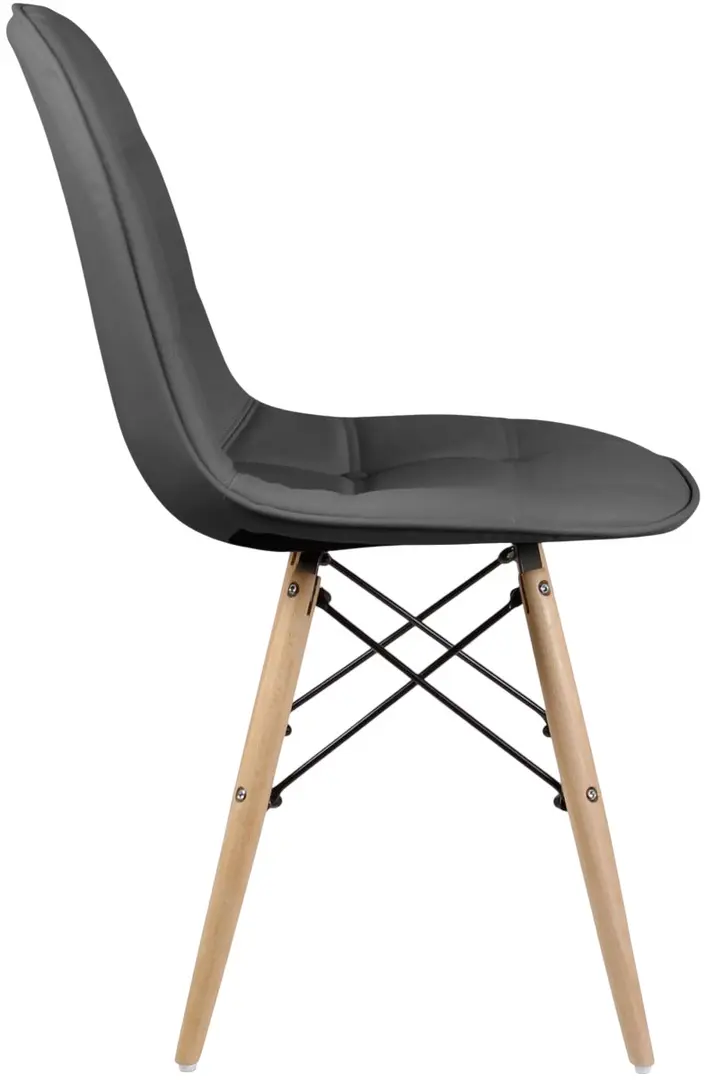 Обеденный набор DP Agata 115x68cm Brown/Black + Sunrise C-24 PU Gray/Beech (1+4)