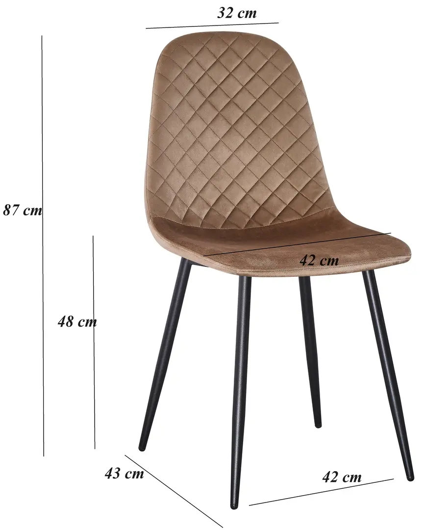 Обеденный набор DP Agata 115x68cm Brown/Black + Yasen DC 5010 Golden Brown/Black (1+4)