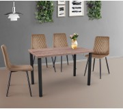 Обеденный набор DP Agata 115x68cm Brown/Black + Yasen DC 5012 S Golden Brown/Black (1+4)