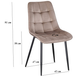 Обеденный набор DP Agata 115x68cm Brown/Black + Yasen DC 6005 Dark Brown/Black (1+4) Thumb