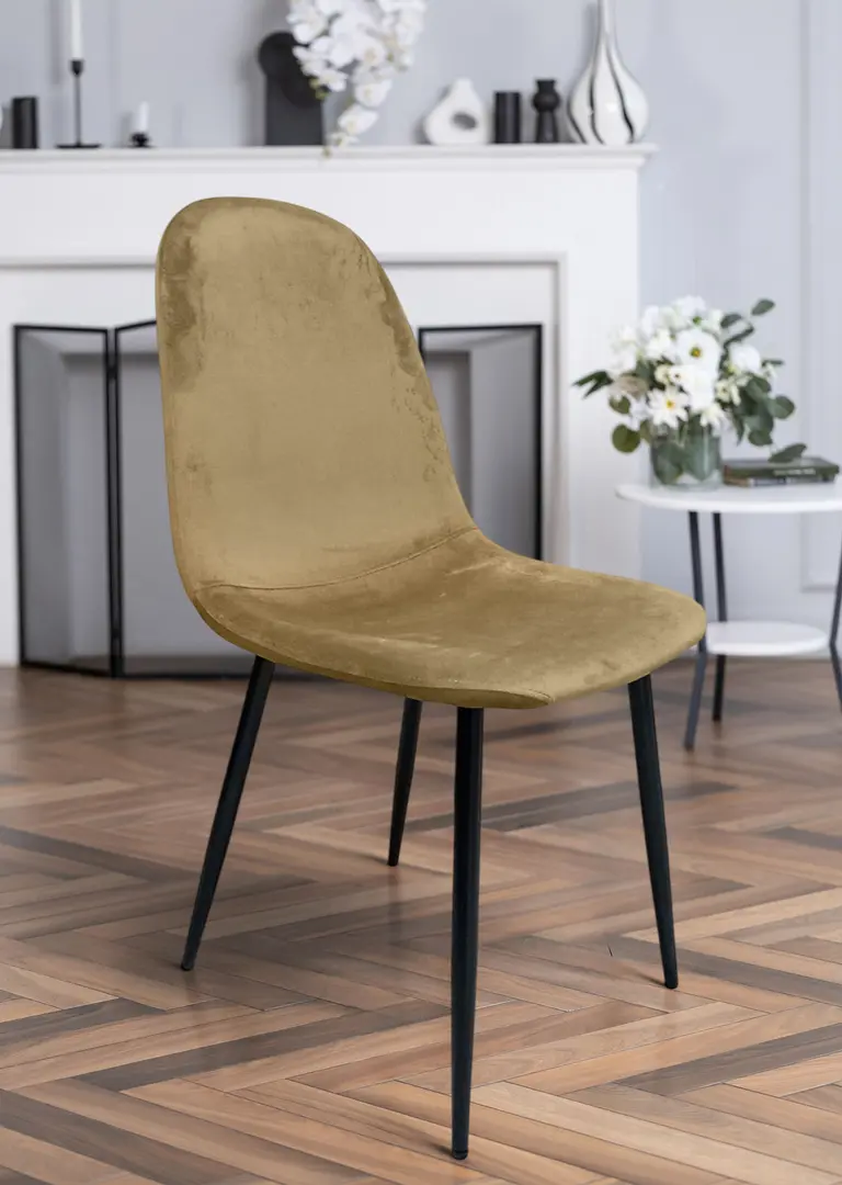 Set de sufragerie DP Agata 115x68cm Brown/Black + Yasen С1703 HLR-12 Mustard/Black (1+4)