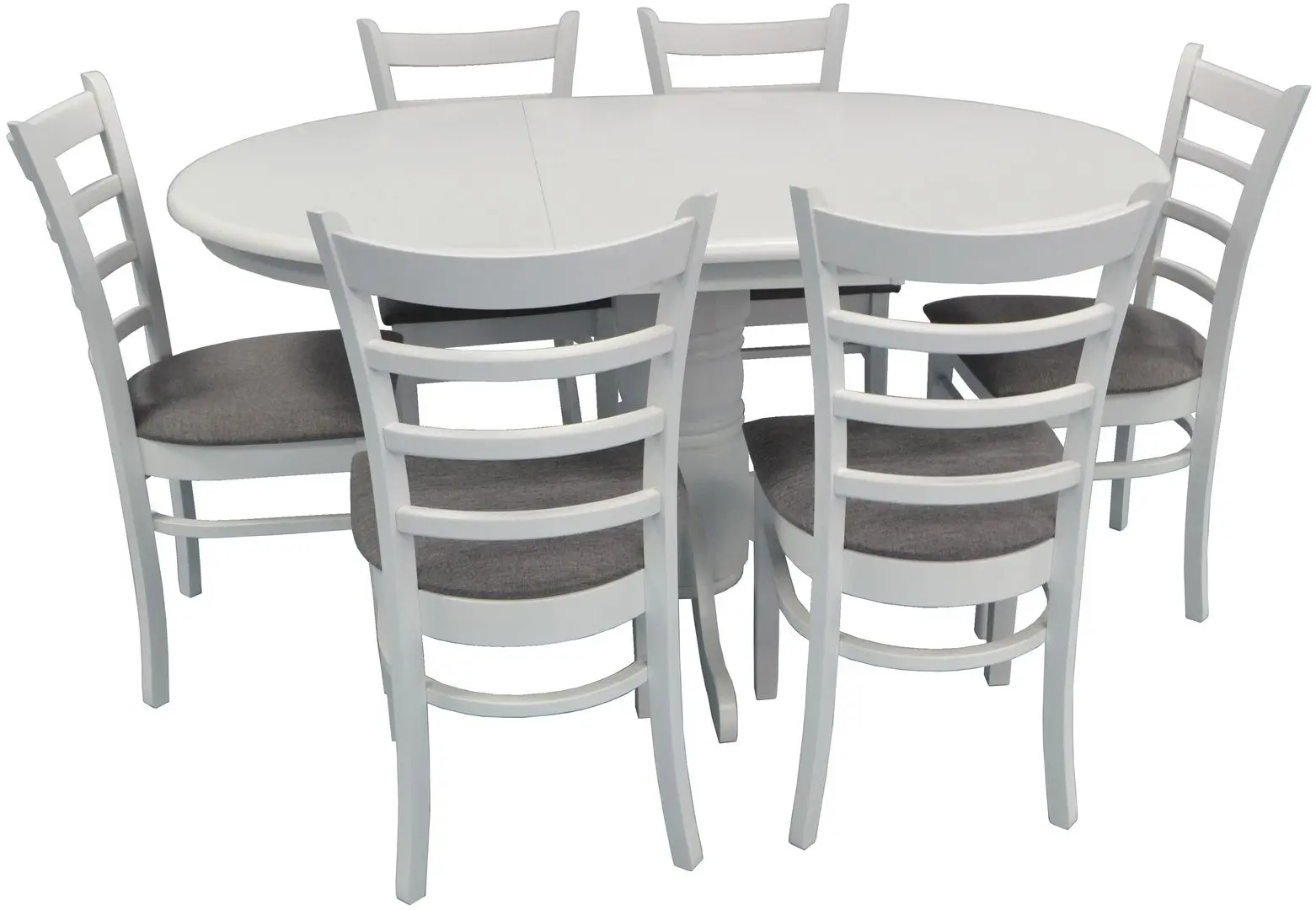 Обеденный набор Evelin Capella V + Coco White/Gray (1+6)