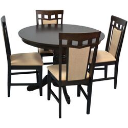 Set de sufragerie Evelin Capella V + Deepa-R Chocolate/Beige (1+4)