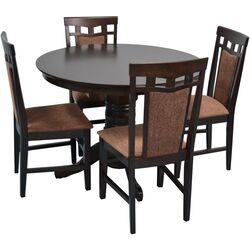 Set de sufragerie Evelin Capella V + Deepa-R Chocolate/Brown (1+4)