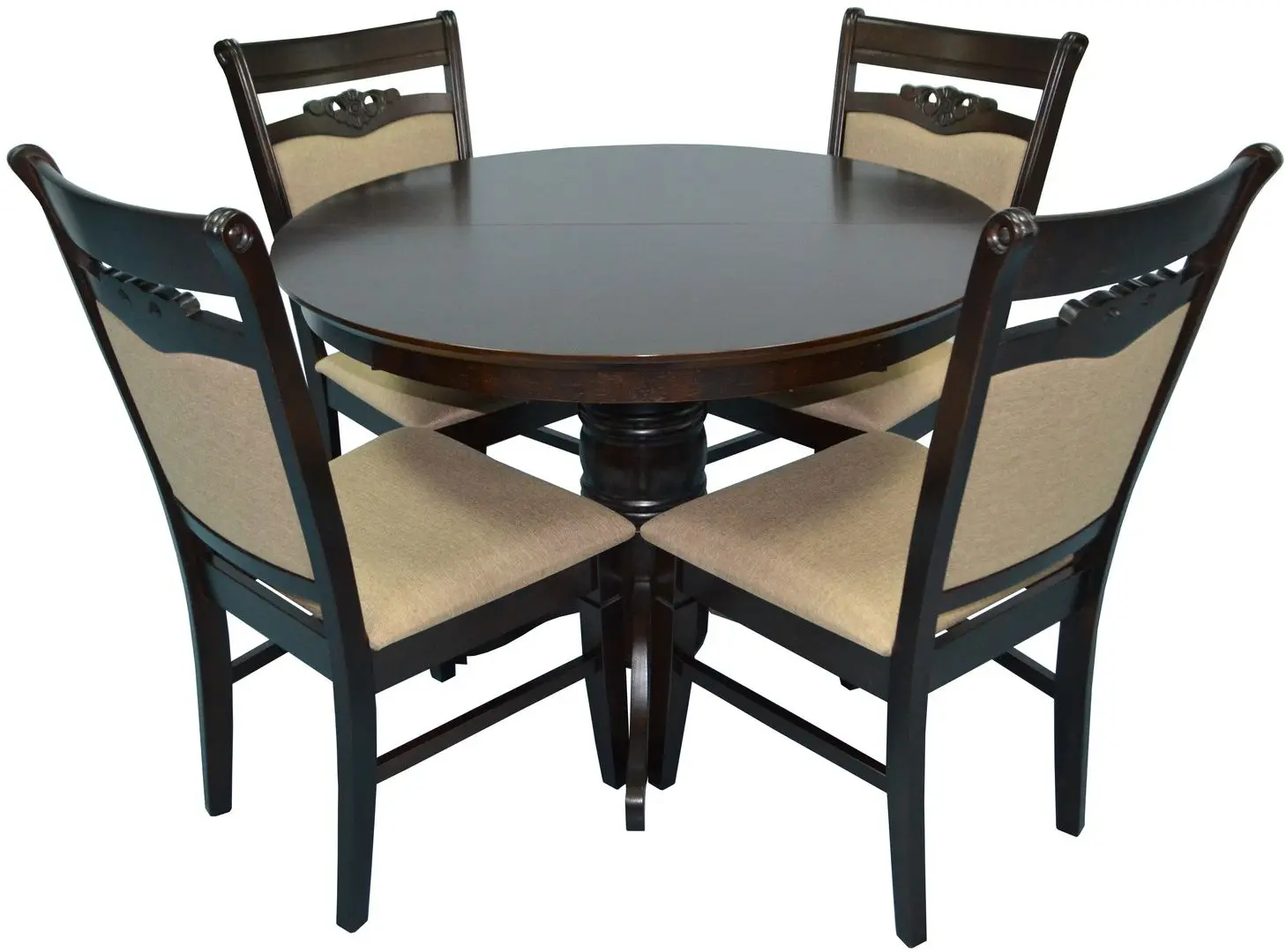 Set de sufragerie Evelin Capella V + HV-3167 Chocolate/Light Brown (1+4)