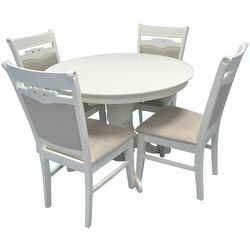 Set de sufragerie Evelin Capella V + HV-3167 Light Cream (1+4)