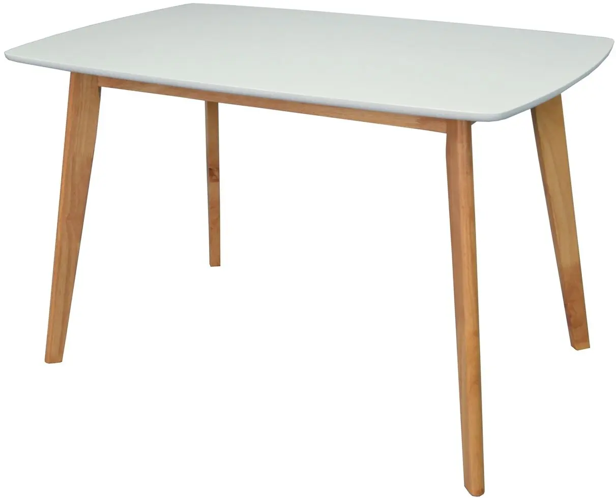 Set de sufragerie Evelin Cooper + Cameroon Leather White/Bella Beech (1+4) - 2
