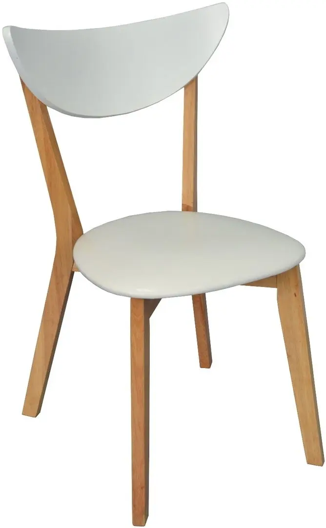 Set de sufragerie Evelin Cooper + Cameroon Leather White/Bella Beech (1+4) - 3