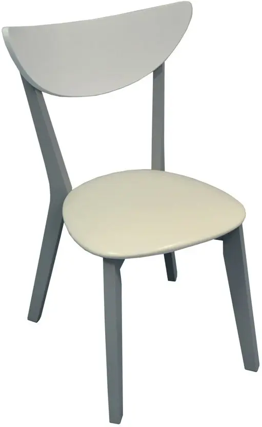 Обеденный набор Evelin Coral + Cameroon Leather White/Gray (1+4) - 3