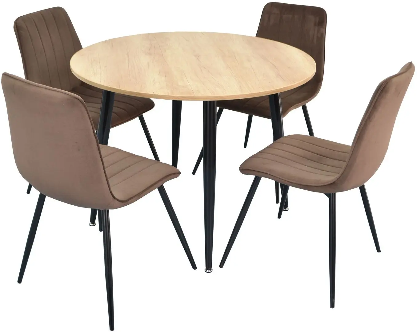 Set de sufragerie Evelin DT 402-2 + XR-154 B Wood/Brown (1+4)