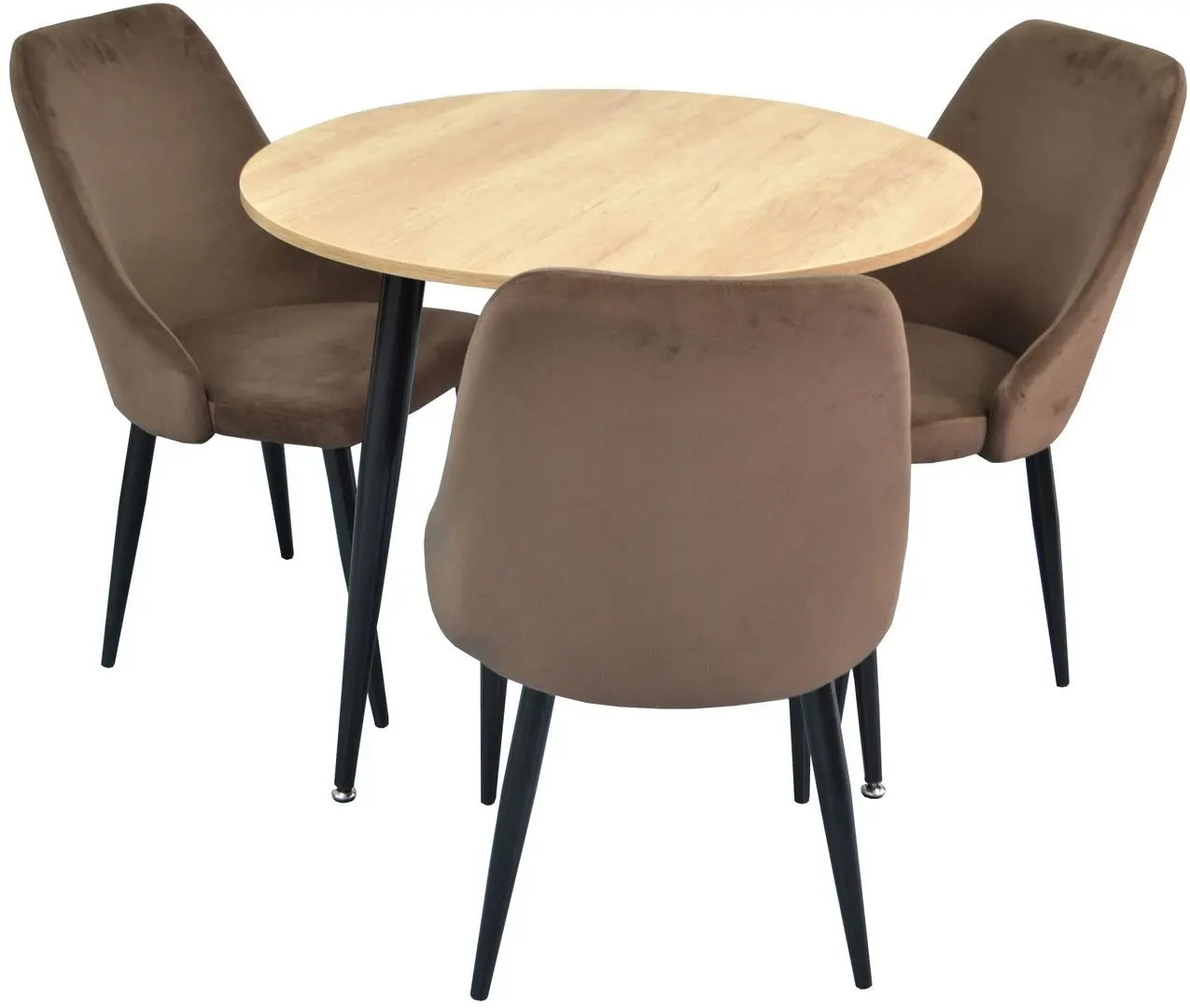 Set de sufragerie Evelin DT 404-2 + LC-640 B Wood/Brown (1+3)