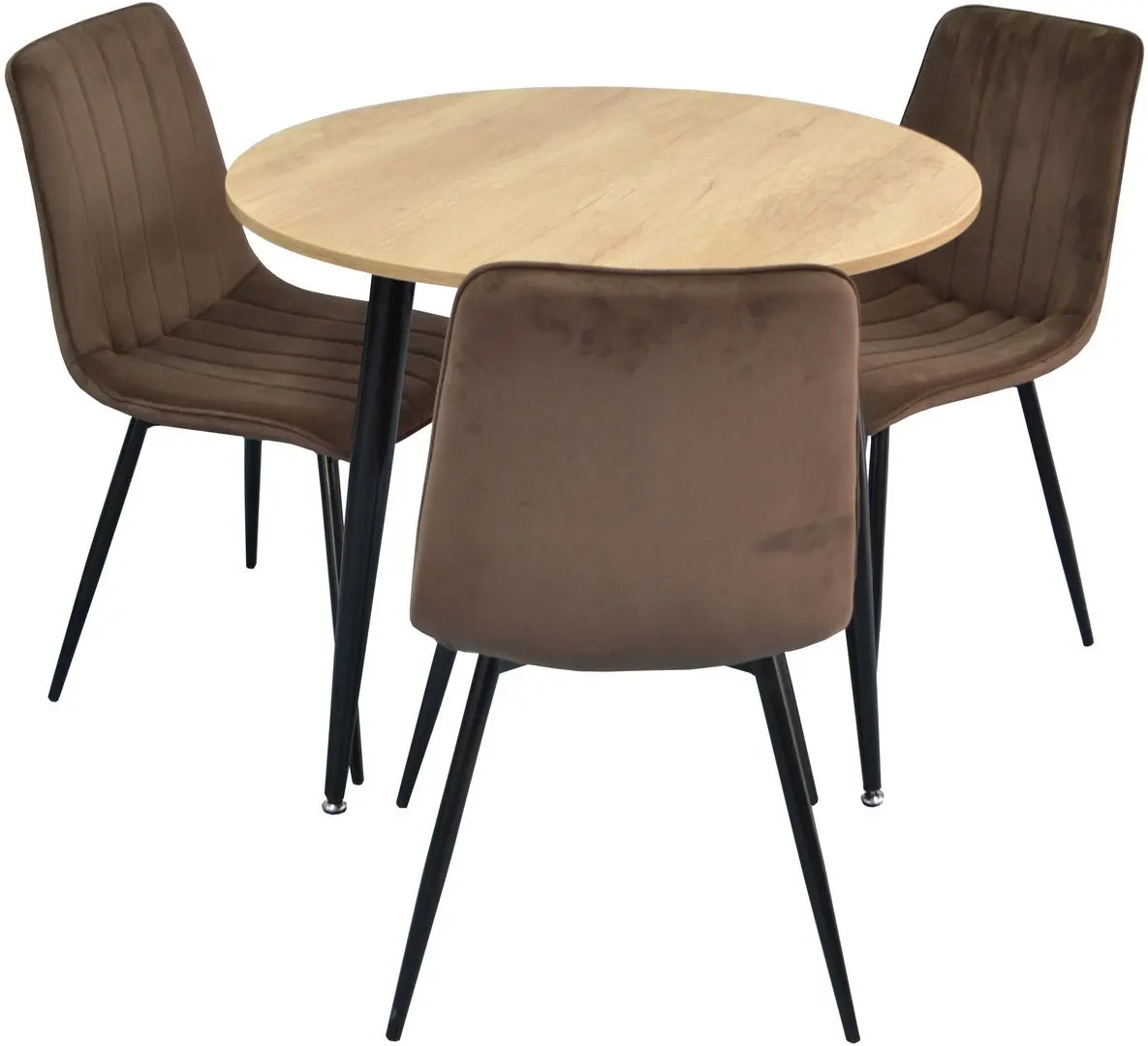 Set de sufragerie Evelin DT 404-2 + XR-154 B Wood/Brown (1+3)