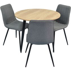 Set de sufragerie Evelin DT 404-2 + XR-154 B Wood/Grey (1+3)