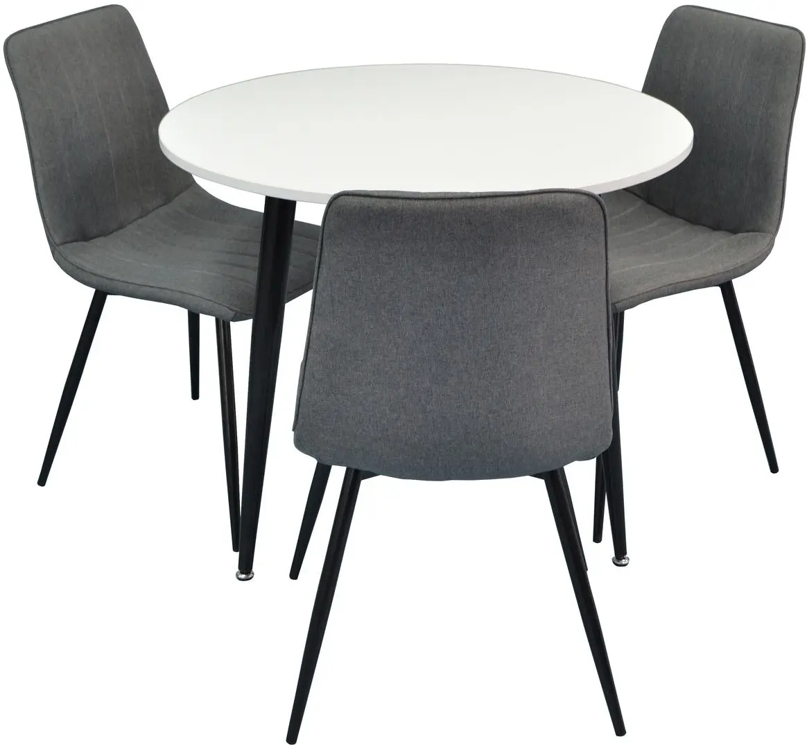 Set de sufragerie Evelin DT 404-3 + XR-154 B White/Grey (1+3)