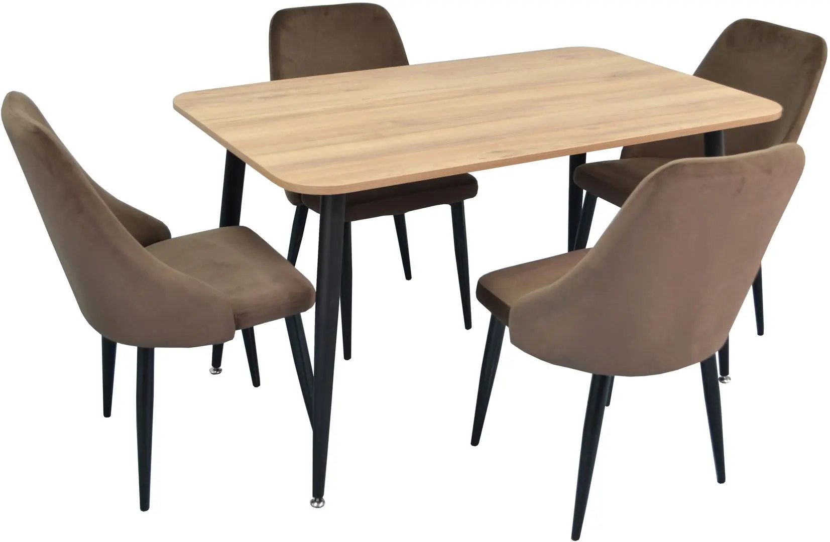 Обеденный набор Evelin DT 405-2 + LC-640 B Wood/Brown (1+4)