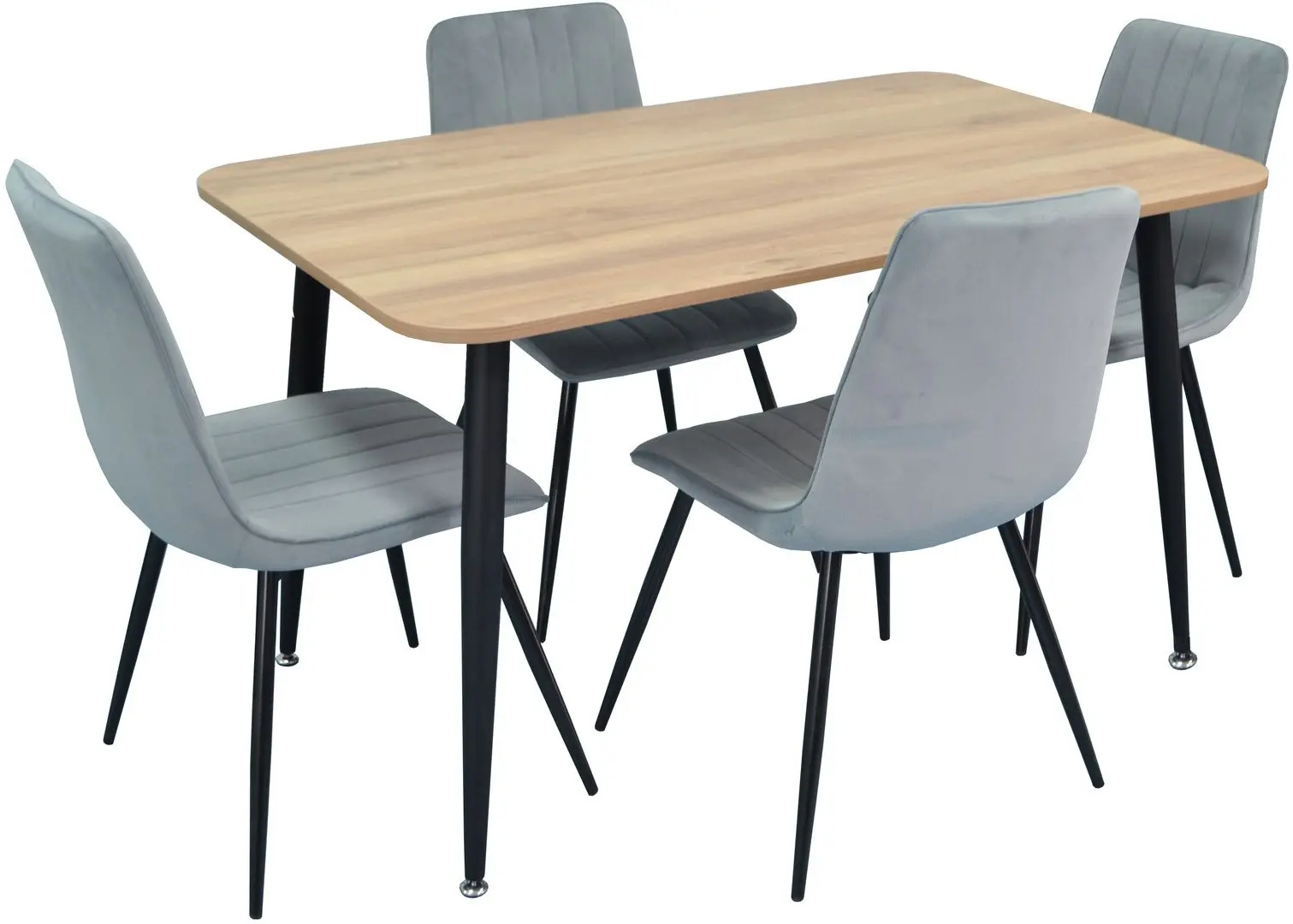 Set de sufragerie Evelin DT 405-2 + XR-154 B Wood/Light Grey (1+4)