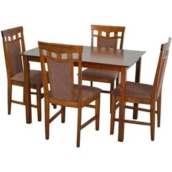 Set de sufragerie Evelin Gloria + Deepa-R Burnish Oak/Brown (1+4)