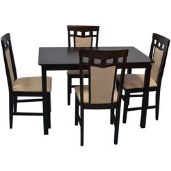 Set de sufragerie Evelin Gloria + Deepa-R Chocolate/Beige (1+4)