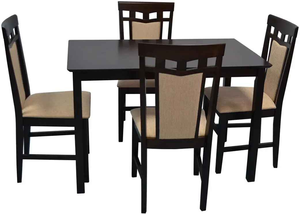 Set de sufragerie Evelin Gloria + Deepa-R Chocolate/Beige (1+4)