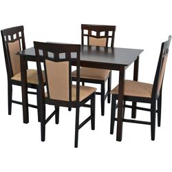 Set de sufragerie Evelin Gloria + Deepa-R Chocolate/Light Brown (1+4)