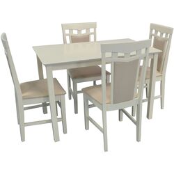 Set de sufragerie Evelin Gloria + Deepa-R Cream Light/Beige (1+4)