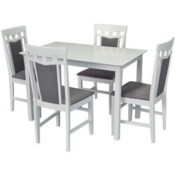 Set de sufragerie Evelin Gloria + Deepa-R White/Gray (1+4) Thumb