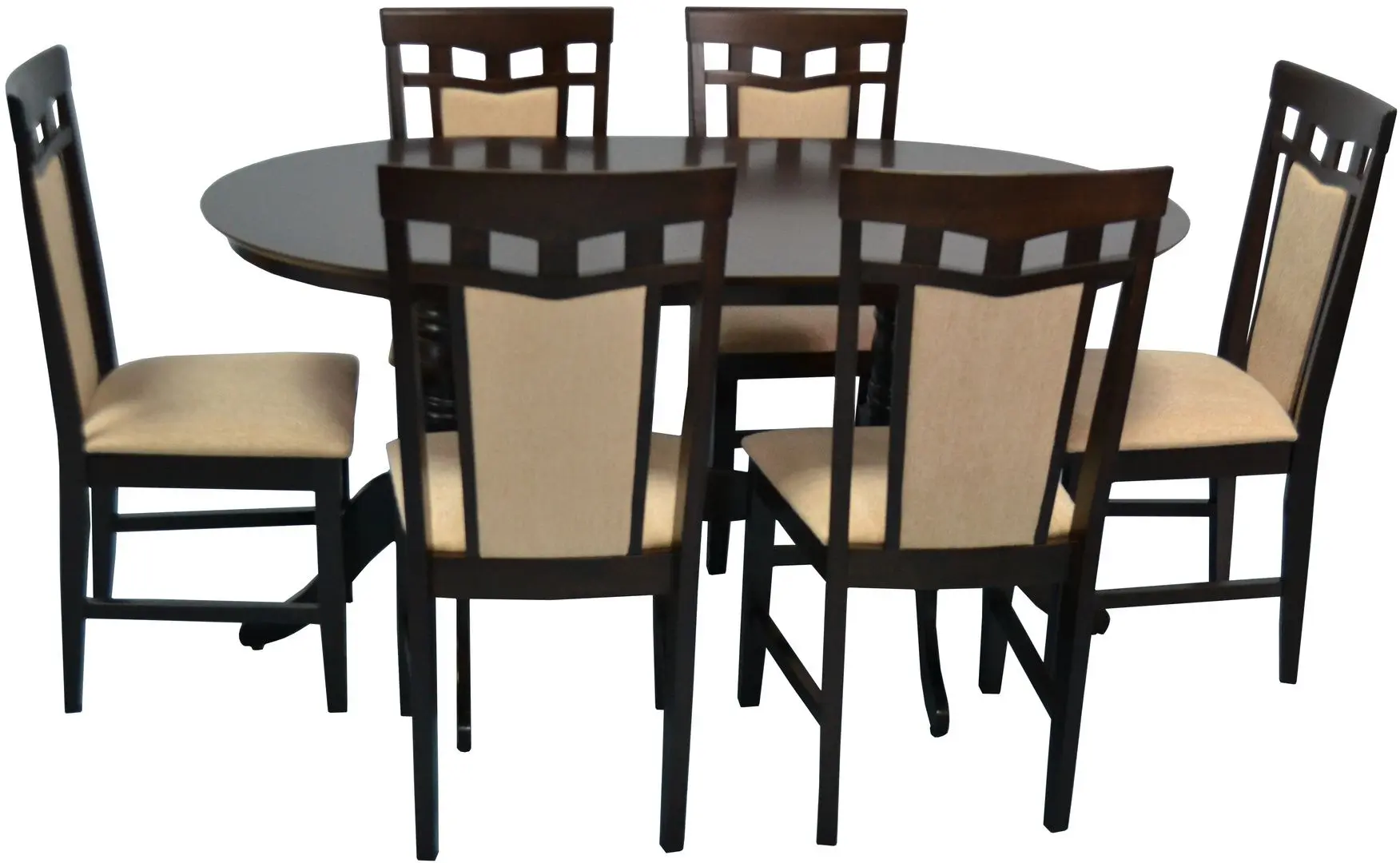 Обеденный набор Evelin HV 24 V + Deepa-R Chocolate/Beige (1+6)