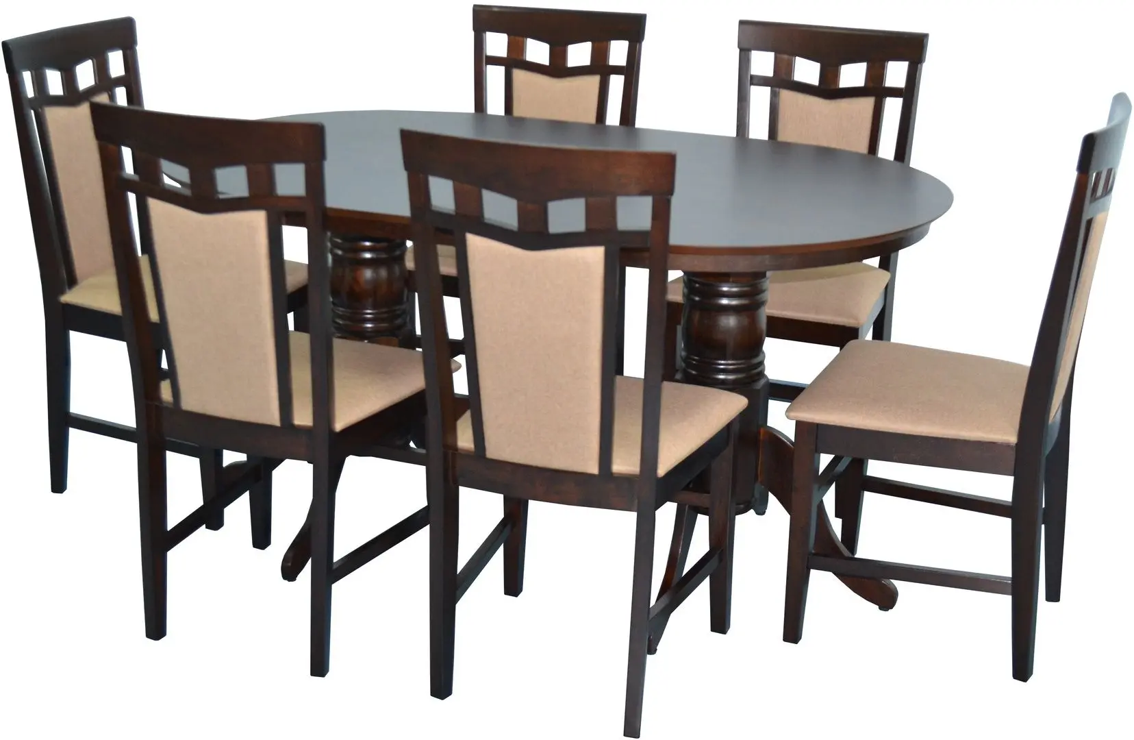 Set de sufragerie Evelin HV 24 V + Deepa-R Chocolate/Light Brown (1+6)