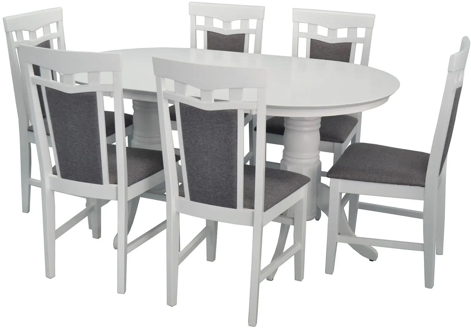 Обеденный набор Evelin HV 24 V + Deepa-R White/Gray (1+6)