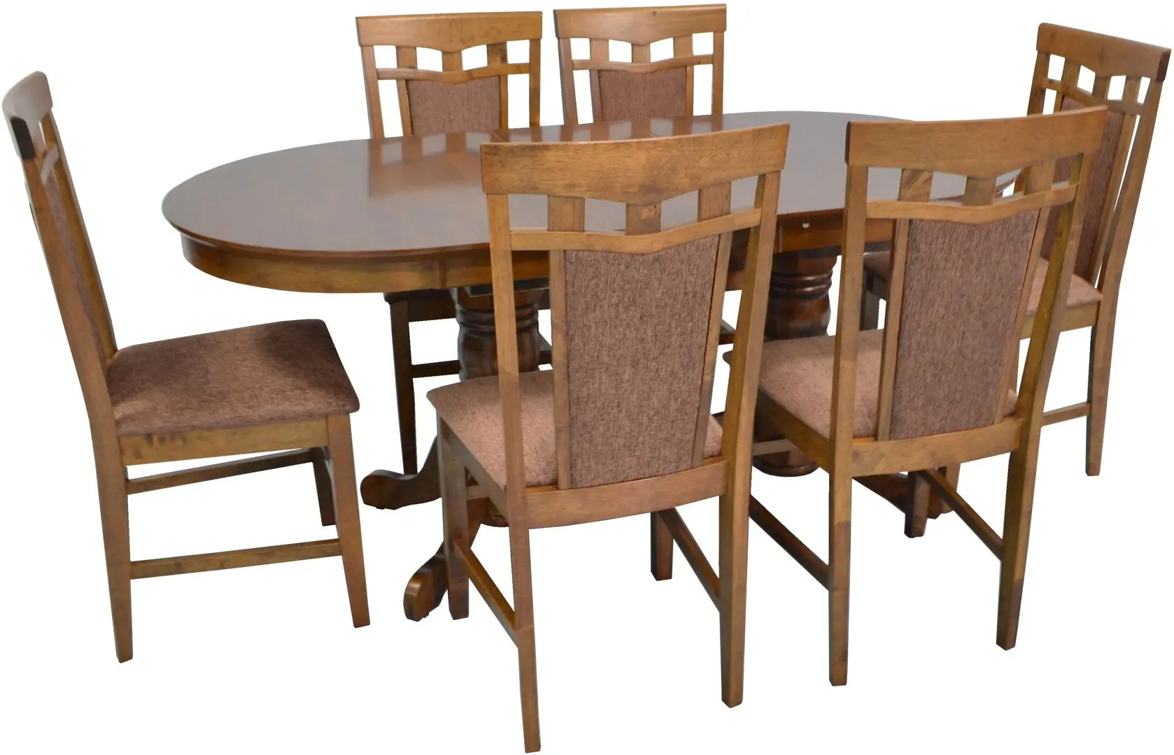 Set de sufragerie Evelin HV 31 N + Deepa-R Burnish Oak/Brown (1+6)