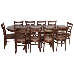 Обеденный набор Evelin HV 33 V + Deepa-R Burnish Oak/Brown (1+6) Thumb