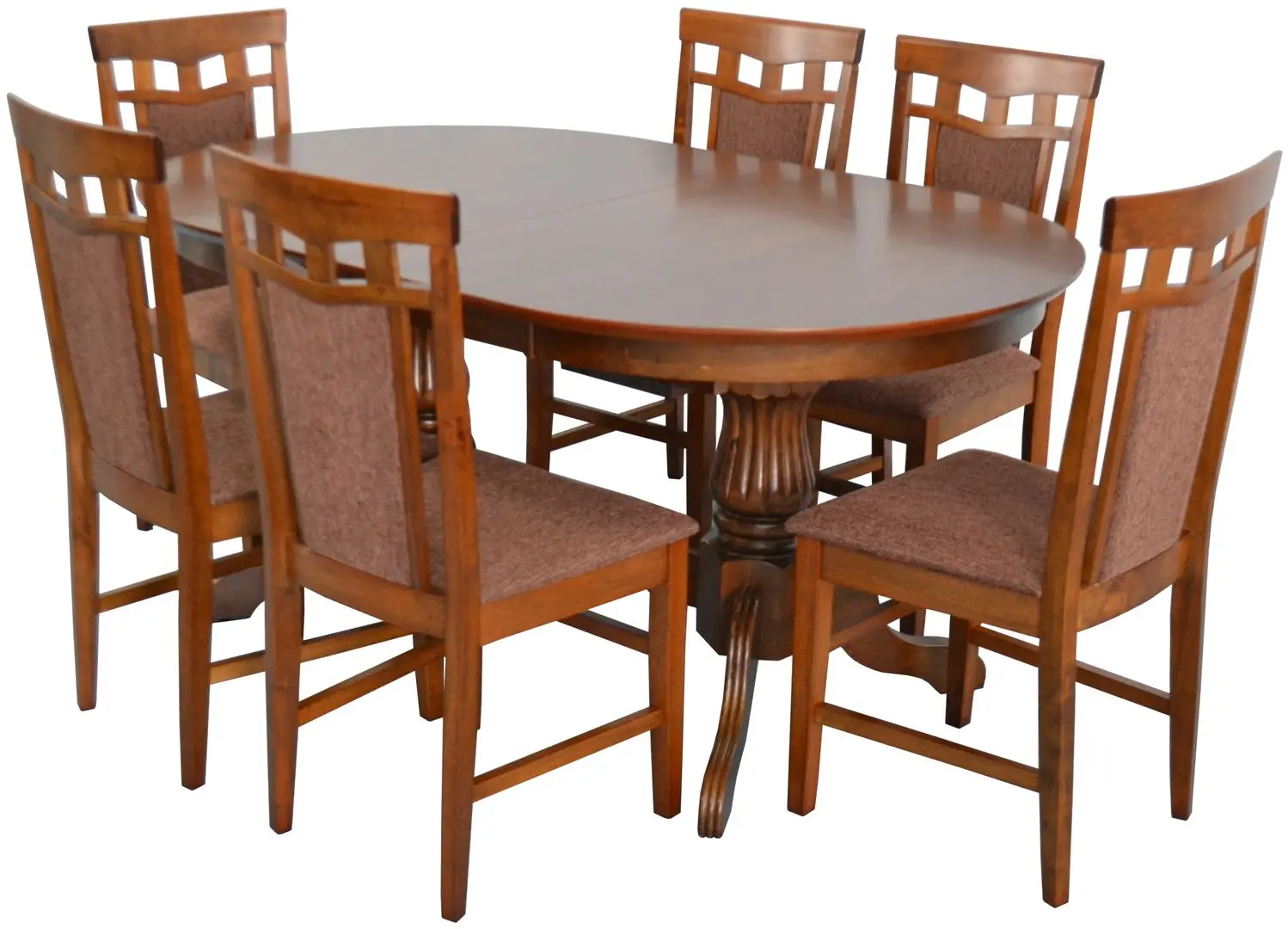 Обеденный набор Evelin HV 33 V + Deepa-R Burnish Oak/Brown (1+6)