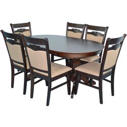 Set de sufragerie Evelin HV 33 V + HV-3167 Chocolate/Light Brown (1+6)