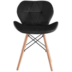 Обеденный набор Fabrik Home Necoline Retro RM-1194 Aspect Marmura Neagra/Negru + Sunrise C-22 Black/Beech (1+4) Thumb