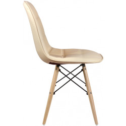 Обеденный набор Fabrik Home Noroc №2 Stone Walnut + Sunrise C-24 PU Beige/Beech (1+4) Thumb