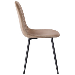 Обеденный набор Fabrik Home Noroc №2 Stone Walnut + Yasen DC 5010 Golden Brown/Black (1+4) Thumb