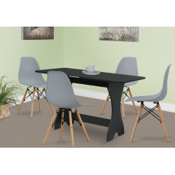 Set de sufragerie Fabrik Home Noroc Anthracite + Sunrise C-01 Gray/Beech (1+4)