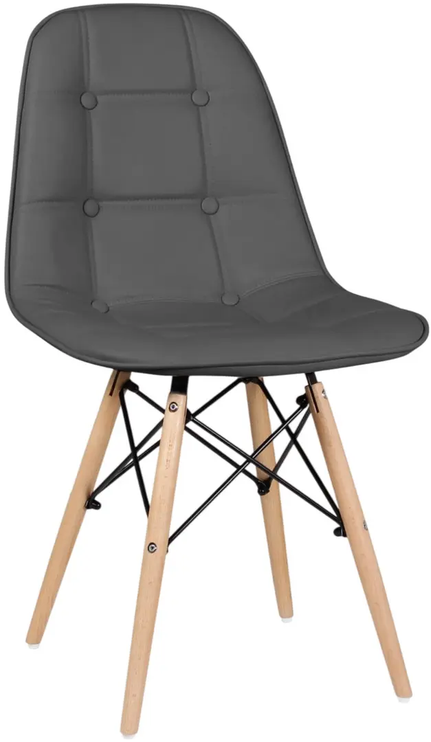 Set de sufragerie Fabrik Home Noroc Anthracite + Sunrise C-24 PU Gray/Beech (1+4)