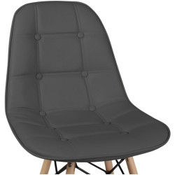 Set de sufragerie Fabrik Home Noroc Anthracite + Sunrise C-24 PU Gray/Beech (1+4) Thumb