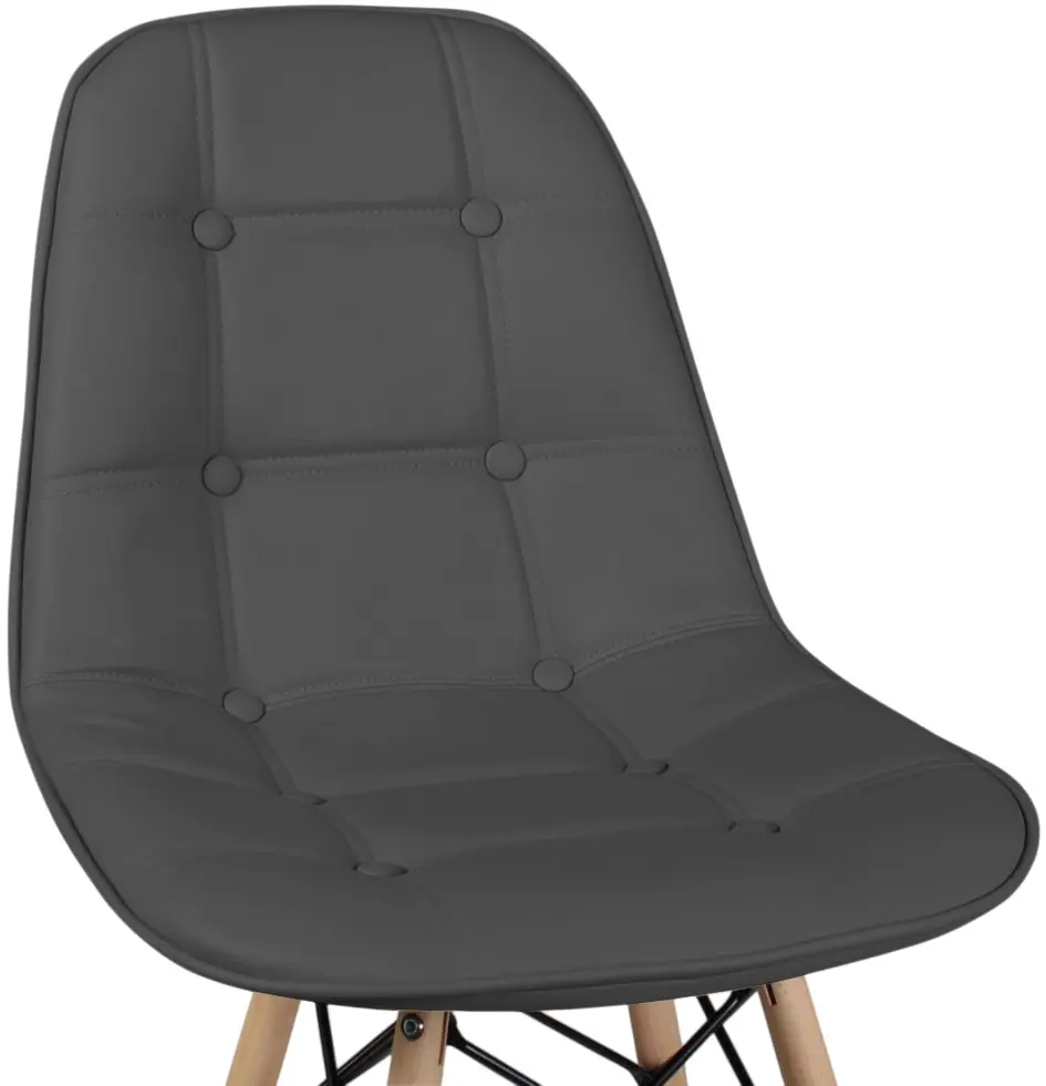 Set de sufragerie Fabrik Home Noroc Anthracite + Sunrise C-24 PU Gray/Beech (1+4)