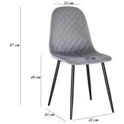 Set de sufragerie Fabrik Home Noroc Anthracite + Yasen DC 5010 Grey/Black (1+4) Thumb